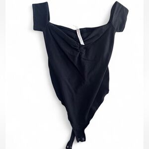 Free People Black Off-Shoulder Bodysuit